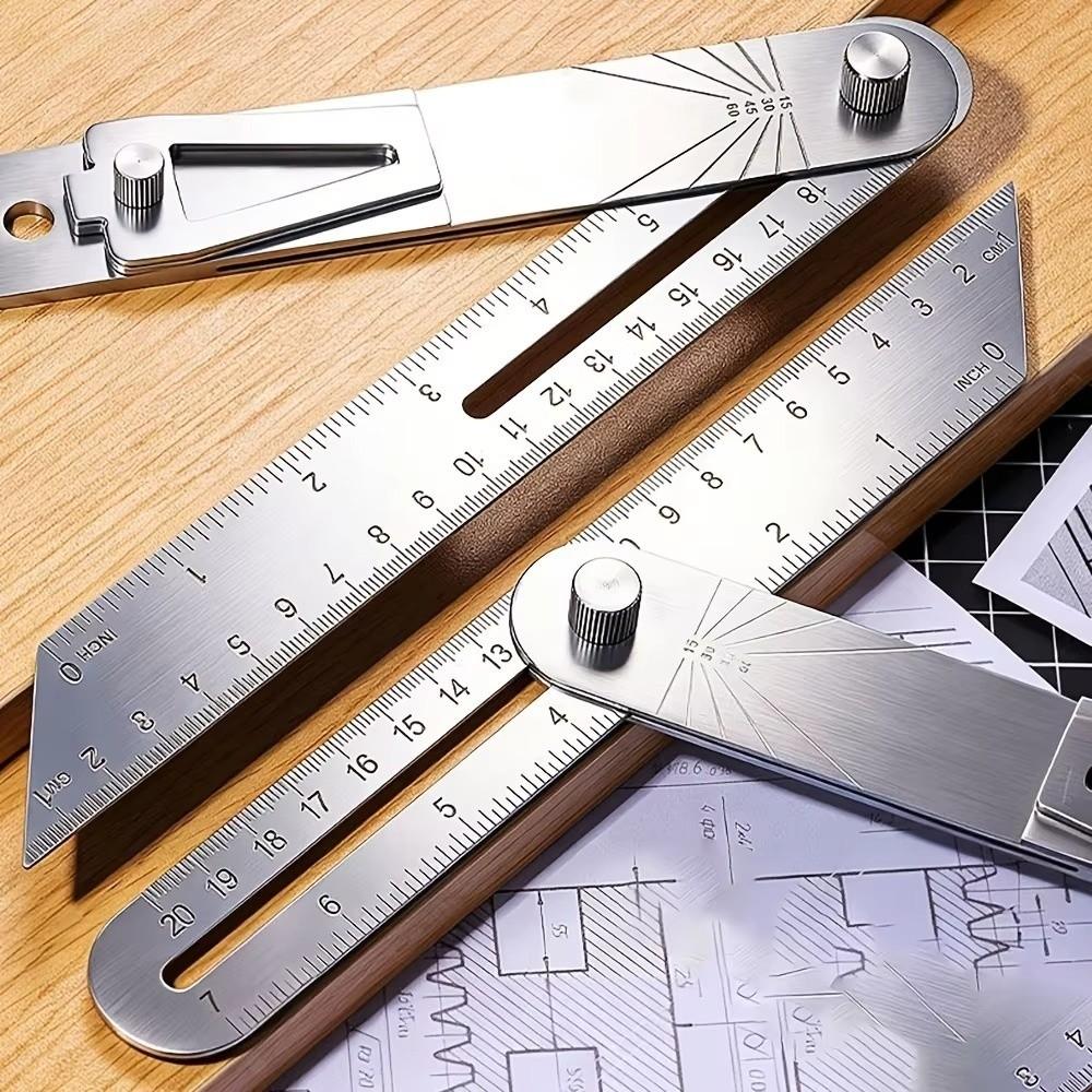 Movable Angle T-Shape Scribing Tool High Accuracy Woodworking Measuring Gauge
