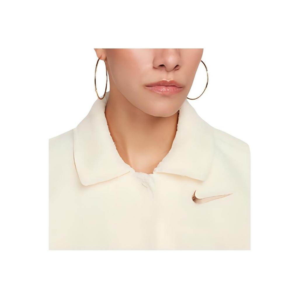 Nike Collared High-Pile Jacket Women Jacket Off-White FB8707-113