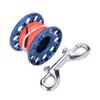 30M   Diving Alu um Reel Spool Line with Stainless Steel Snap   Hook (Black)