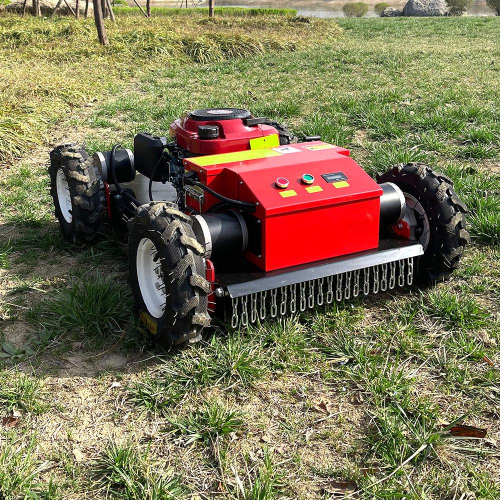 Gas-Powered Remote Control 4WD Lawn Mower and Orchard Weeder