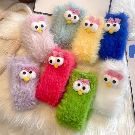 Funny Fuzzy Silly Socks for Women Fluffy Slipper Socks 3D Novelty Face Plush Socks Winter Warm Cute Floor Socks