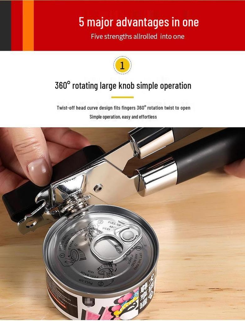 Deutscher Dosenöffner aus Edelstahl - Manueller Flaschen- und Dosenöffner (Neukundenrabatt: 5 Yuan sparen)