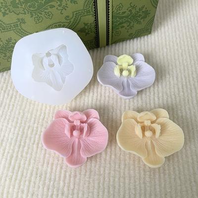 3D Simulation Orchid Silicone Mold Kitchen Baking Tool Rose Flower Phalaenopsis Fondant Chocolate Jelly Cake Decor Plaster Mould