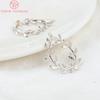 (827)6CPS 23x30MM 24K Gold Color Plated Brass Hollow Flower Vine Charms Pendants High Quality For DIY Jewelry Making
