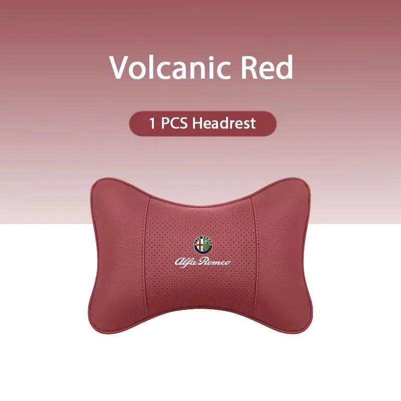 

For Alfa Romeo 2026 Hot Sticker 1Pcs Car Headrest Auto Breathable Seat Neck Pillow Accessories For Alfa Romeo Giulia Stelvio Giu красный
