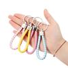 5Pcs/Pack PU Leather Braided Woven Rope Keychain DIY Bag Pendant Key Chain Holder Car Keyring Simple Multiuse Key Holder Gifts