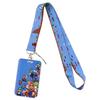 Cute Planet Plushie ID Card Holder with Slide Case & Lanyard for Phone and Access Cards