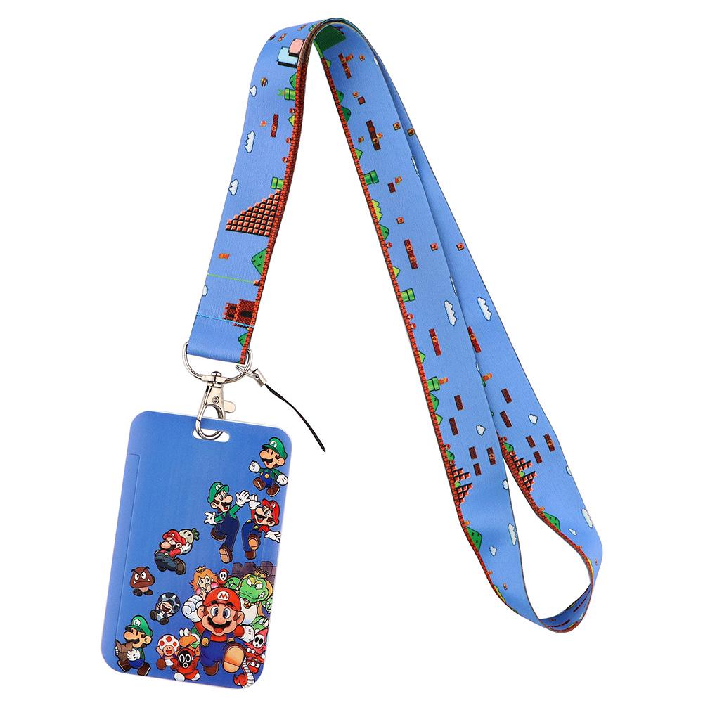 Cute Planet Plushie ID Card Holder with Slide Case & Lanyard for Phone and Access Cards