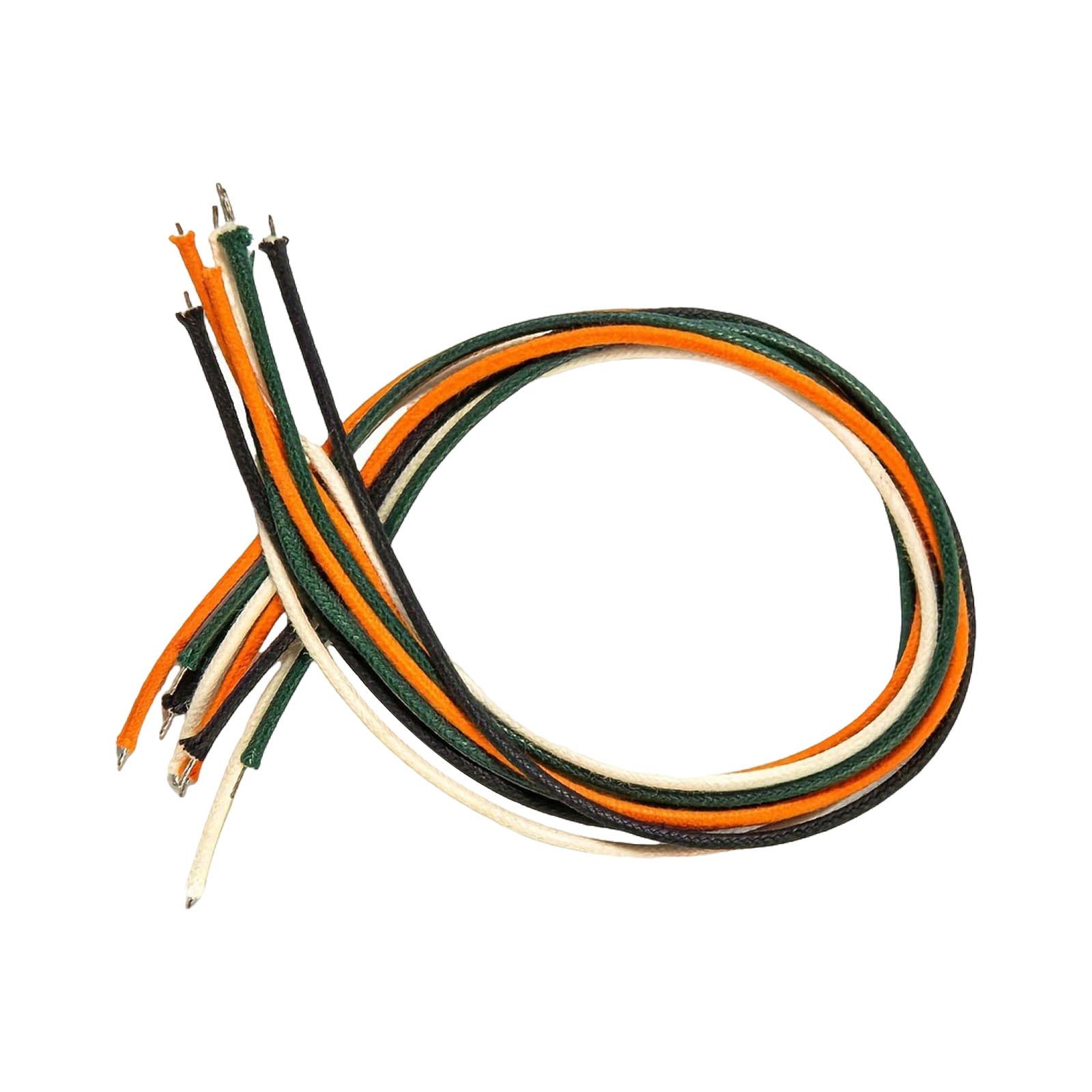 

Flexible Electric Guitar Bass Cable Vintage Pushback Wiring Kit Color Coded for Amplifiers Pickups Repair разноцветный