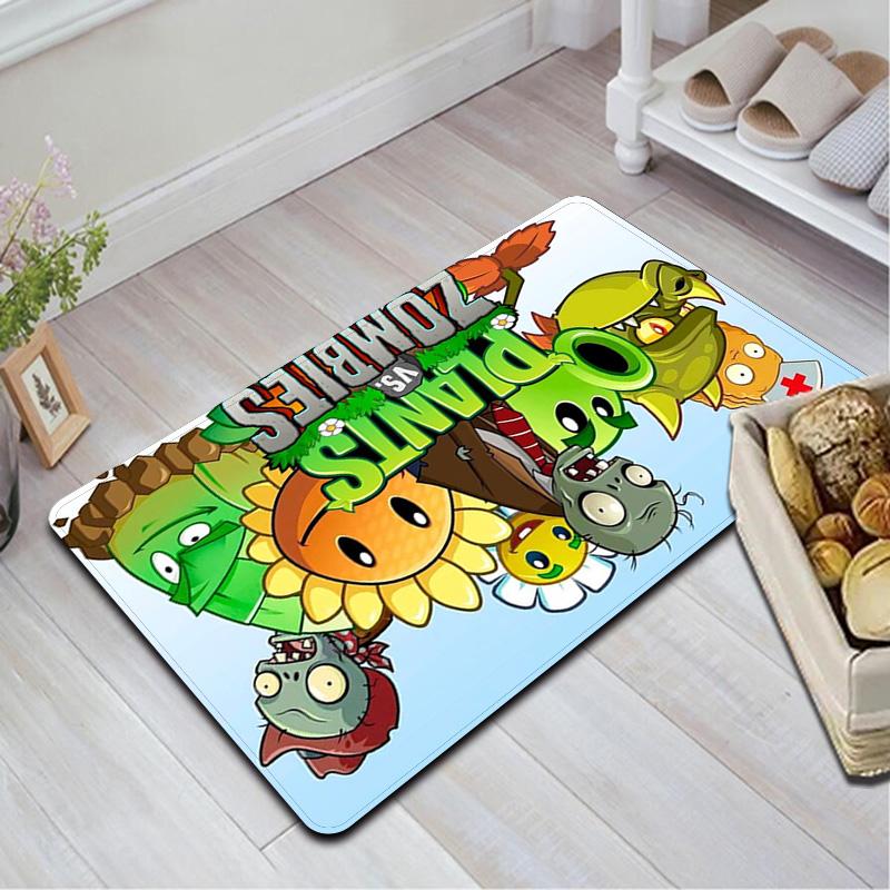Plants vs. Zombies pattern Rug Floor Mat for Living Room or Bedroom Soft and Comfortable Carpet a Gift for Birthday and Holiday.