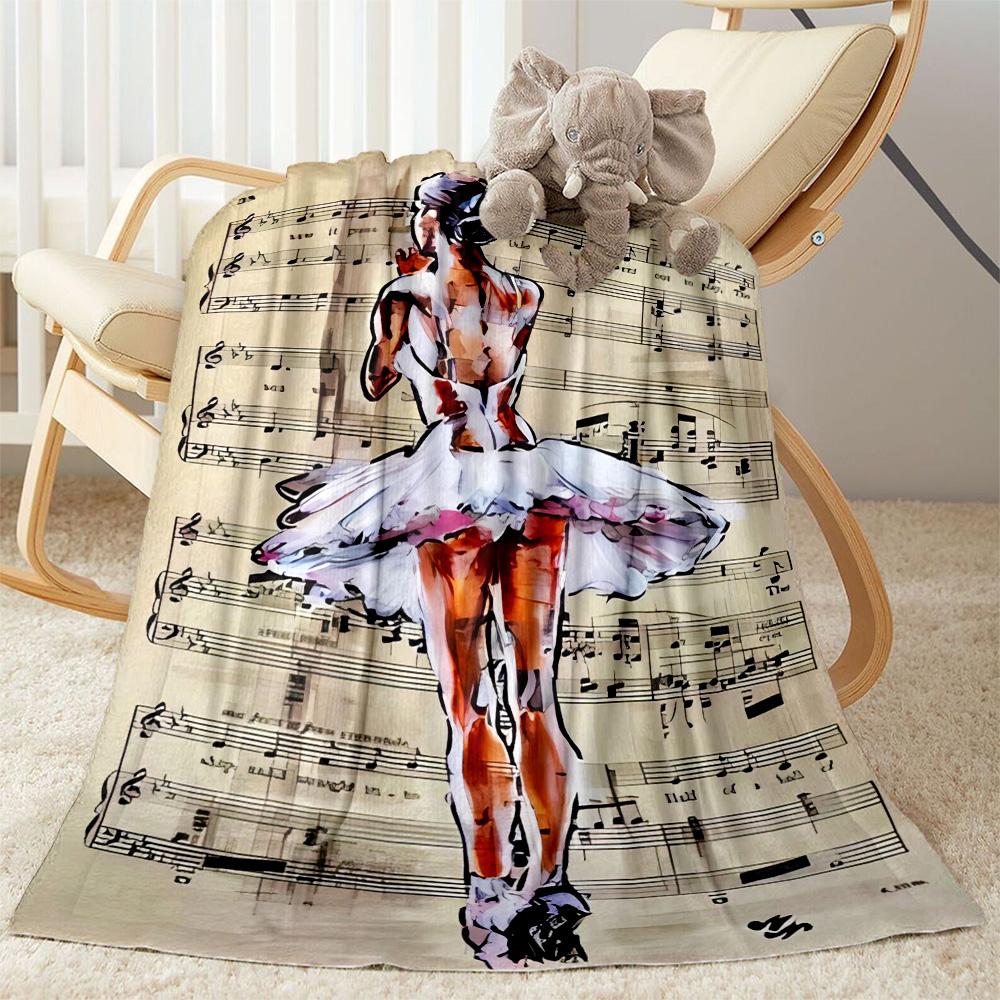 Music Notes Harmony Flannel Blanket-Soft and Suitable for Sofas,Beds,Offices,Travel,All Seasons,Great Gift for Holidays and Birthdays.
