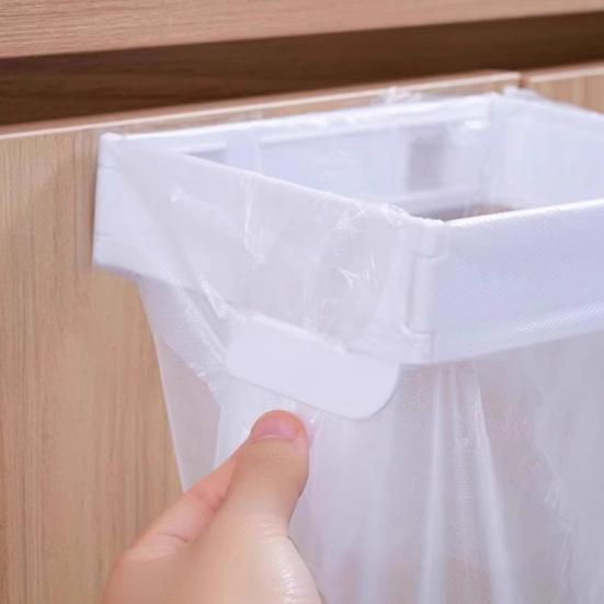 Trash Can Holder Foldable Under Sink Trash Bag Organizer Large Opening Compact Portable Waste Storage Rack