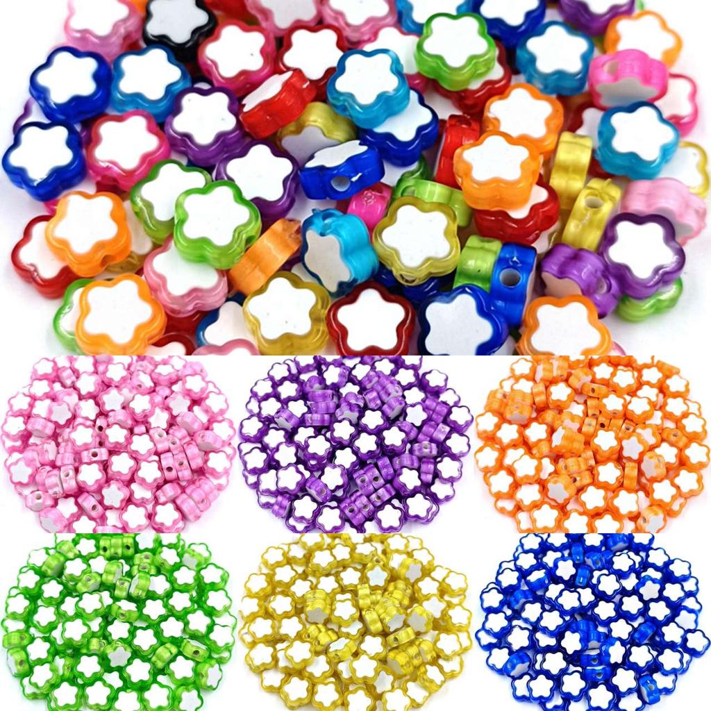 Squisito perline acriliche gioielli artigianali a forma di fiore perline distanziatore perline perline di argilla gioielli 30 pz/lotto 10mm accessori manuali