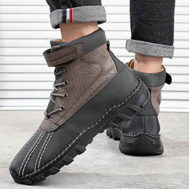 Men Boots High Quality Men's Motorcycle Boots Outdoor Men's Boots Hiking Shoes Fashion Sneakers