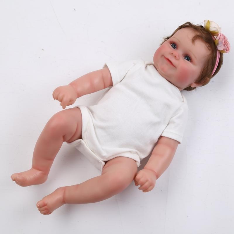 20'' Baby Toddler for Doll Lifelike Reborn Toy Birthday Gift Real & Super Soft for Touch Heavy Weight for W/ Smile Face