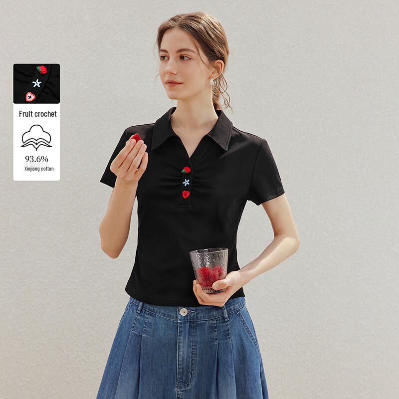 

Женская приталенная футболка-поло с коротким рукавом INMAN M