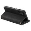 Shockproof PU Leather Phone Case for Samsung Galaxy A34 5G,Zipper Pocket Design Stand Anti-Scratch Protective Cover with 9 Card Slots