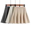 Skirt Female 2022 Autumn and Winter Fashion Jacquard Knitted Wool All-match Solid Bottoming Short Umbrella Skirt