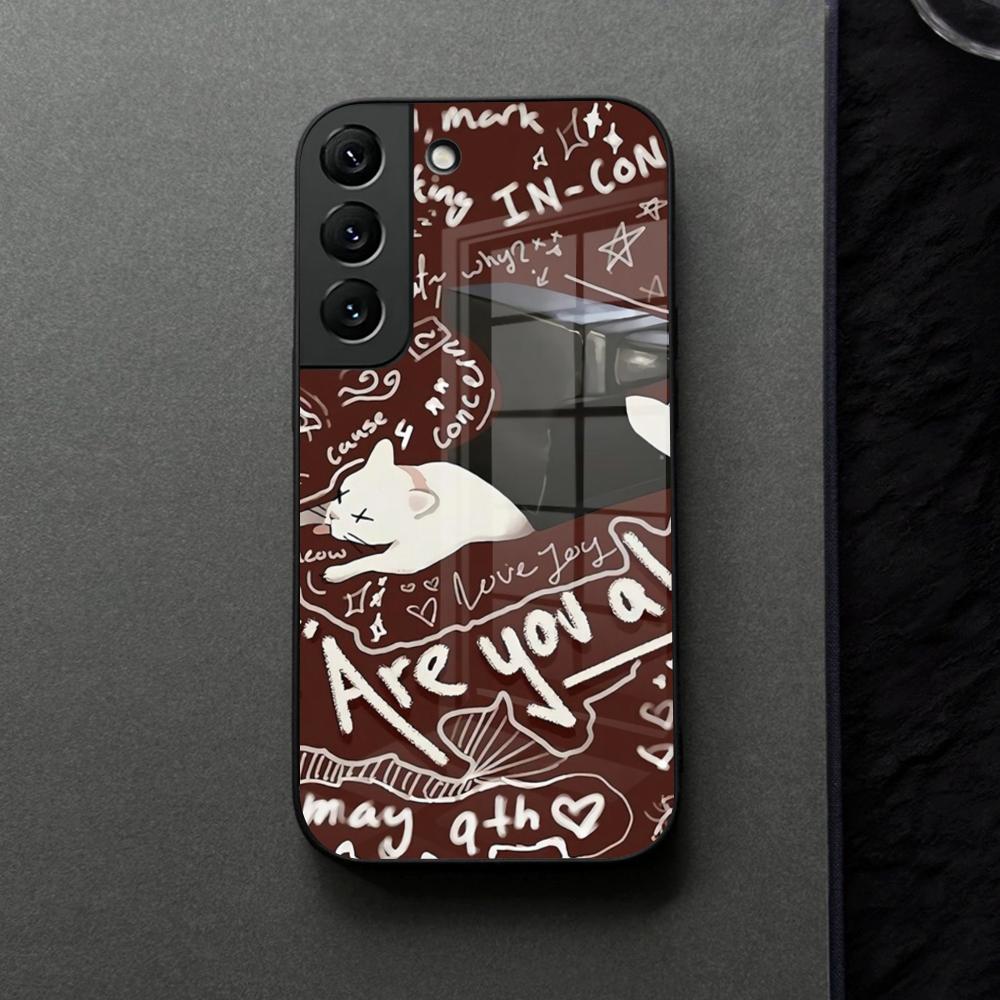 Cartoon Lovejoy Band Phone Case Glass For Samsung Galaxy S21 S26 S25 S22 S20 S24 S23 Ultra Fe Plus A16 A34 A54 A24 Coque