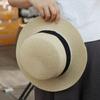 Sunshade Flat Tops Cap French Style Sun Hat Ins Straw Hat  Men and Women