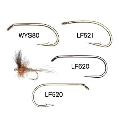 Bimoo Barbed & Barbless Háček na vázání mušek z uhlíkové oceli Dry Wet Nymph Pupae Caddis Scud Midge Flies Rybářský háček