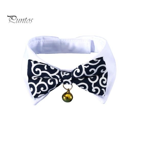 

Галстук-бабочка для домашних животных с ошейником-колокольчиком с узором Tangcao для собак, не выцветающий галстук-бабочка с бантом, регулируемый шейный ободок для праздничных свадебных украшений