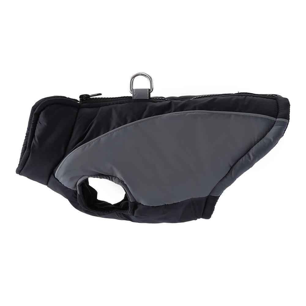 Reflektierende Winter-Skijacke Kontrastfarbige Einsätze Warme Welpenweste Mäntel D-Ring Reißverschluss Mopsjacke Klein Mittel Hund Haustierkostüm