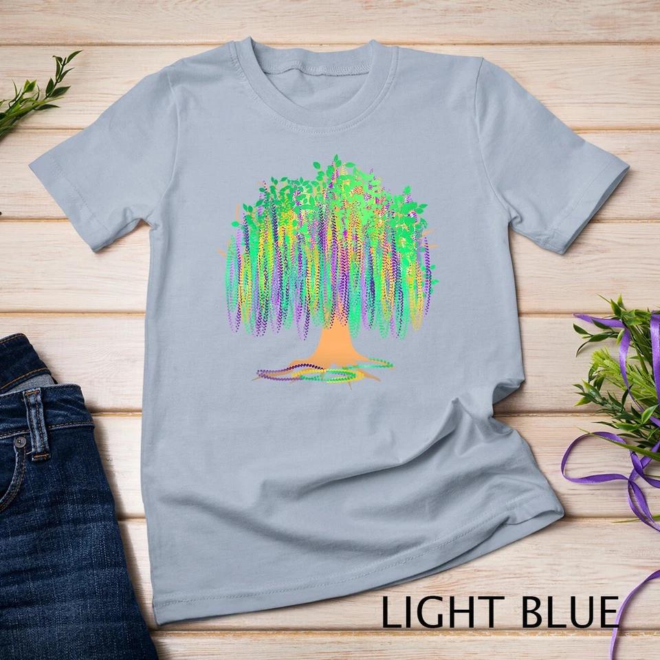 Mardi Gras Carnival Mexican Graphic Bead-Tree Bourbon Street Unisex T-shirt 7 M