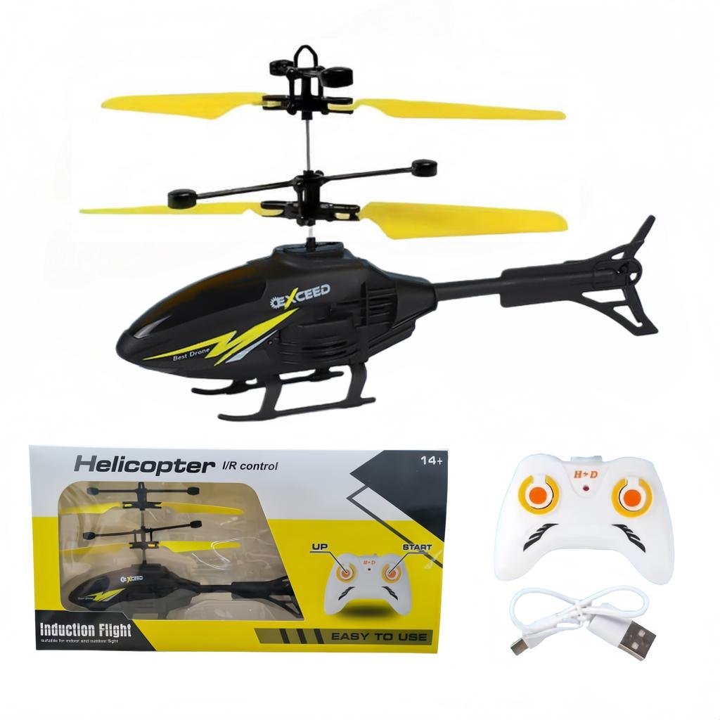 RC Rechargeable Induction Helicopter Simulator, Improves Hands-On & Reaction Abilities, Perfect Gift