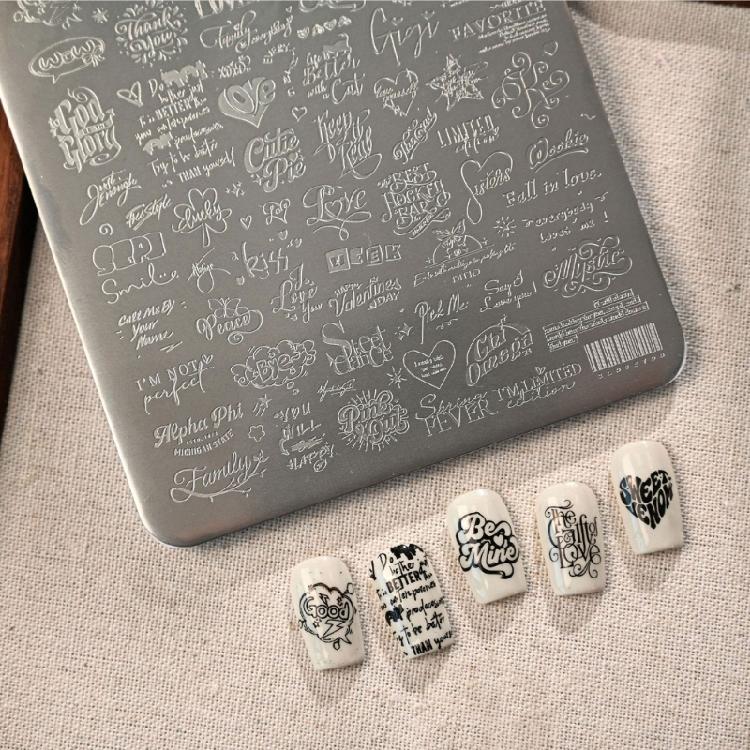 Multifunctional Stainless Steel Nails Plate Heart Themed Manicure Stamping Plate Perfect for Home and Salon Manicure Use