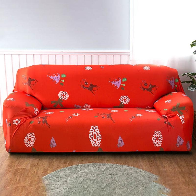 Printing Merry Christmas Sofa Covers Elastic Seat Stretch Slipcover Home Decor