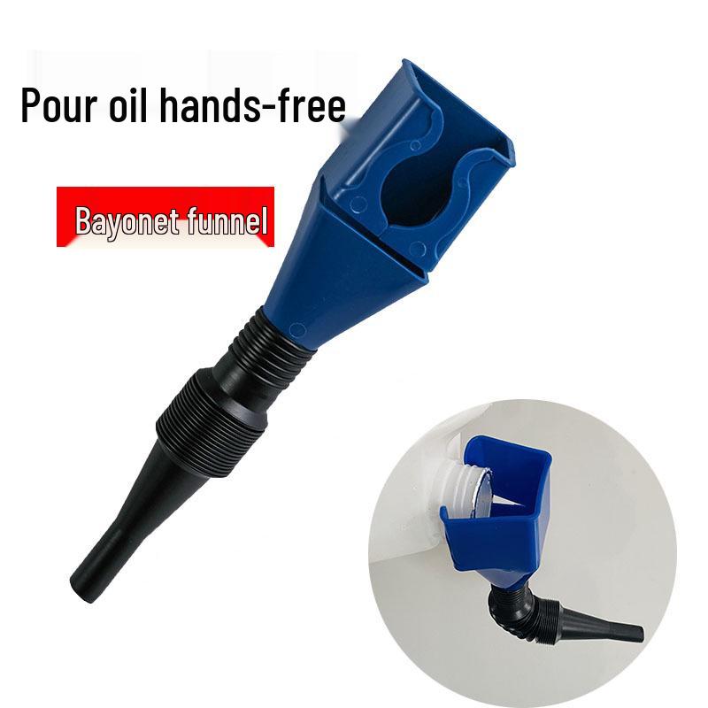 Portable Multifunctional Folding Telescopic Funnel for Hands-free Oil and Fuel Pouring