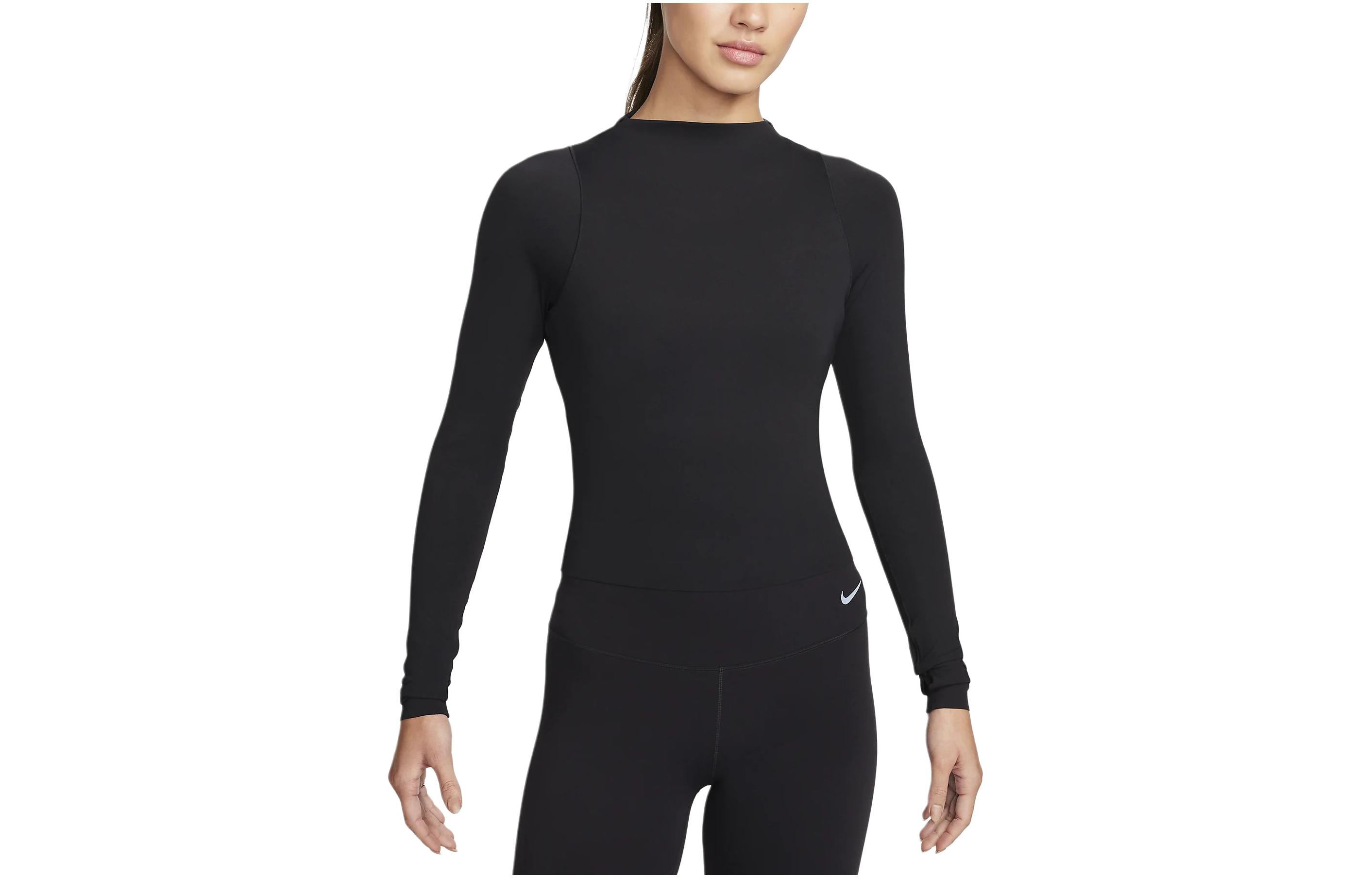 

Nike T Shirts Women s Black Crew Neck Moderate Straight Fit FN3023-010 XL