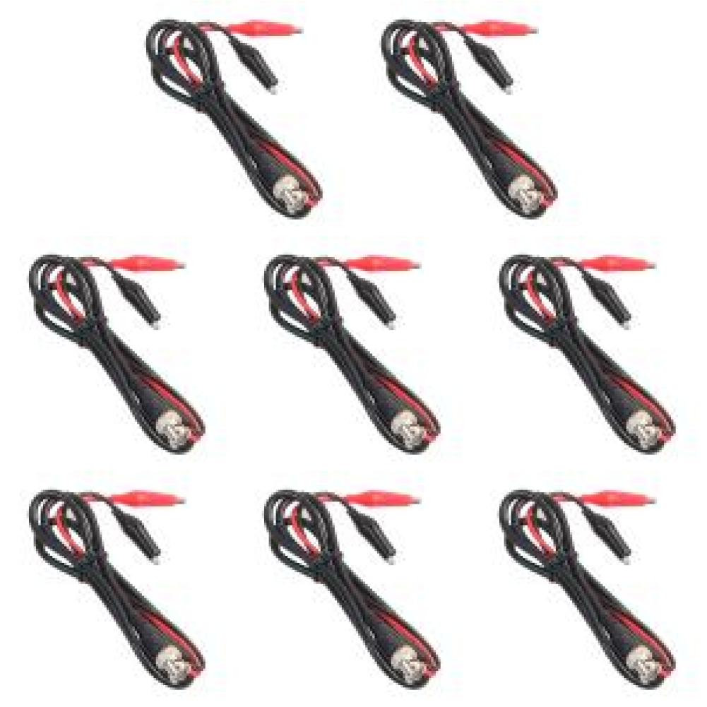 10-1pcs BNC Male Plug To Dual Oscilloscope Test Probe Cable Alligator Clips Oscilloscope Measurement Lead Anti-rust Accessories