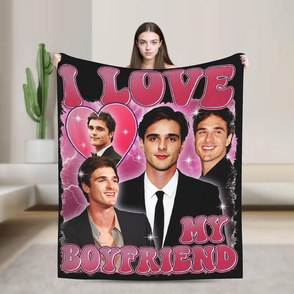Jacob Elordi Australischer Schauspieler Poster Decken Qualität Weich Warm Überwurfdecke Winter Reisen Outdoor Bequeme Tagesdecke