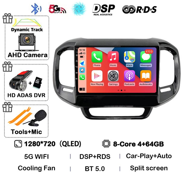 Android 14 Carplay Car Radio For FIAT Toro 2017 2018 2019 2020 2021 Auto Multimedia Video Player GPS Stereo 4G WIFI 360 Camera