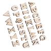 200pcs Unpainted Wooden Letters Brown DIY Decorations Wood Handmade DIY Wooden Alphabet  DIY Crafts