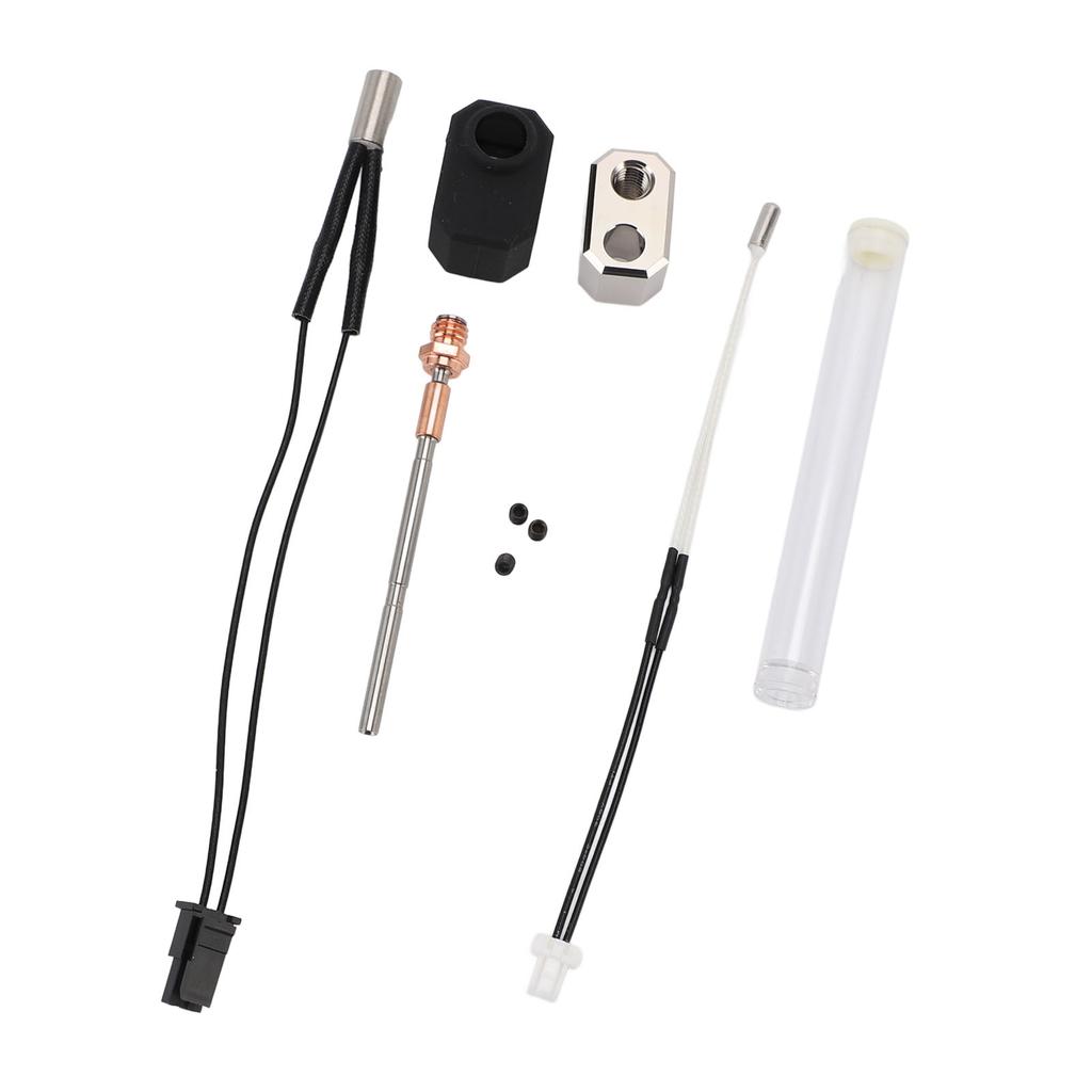 3D Printer Hot End Kit Bimetal Throat Heating Block Thermistor Nozzle Silicone Insulation Sleeve Print Head Hot End Kit