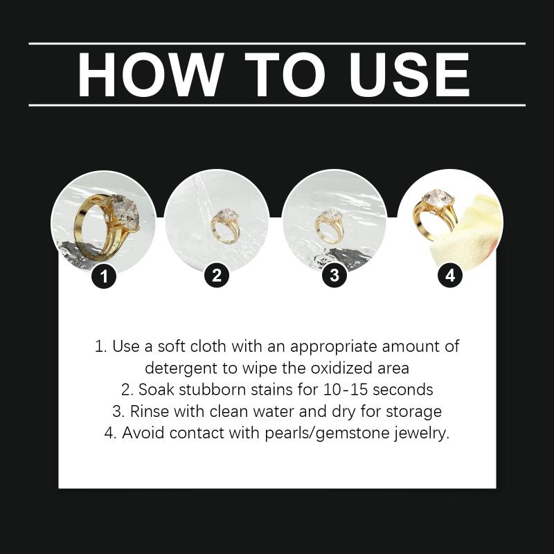 Strong Silver Jewelry Cleaning Solution for Rings Bracelets Anti Oxidation Blackening Remover Quick Cleaning