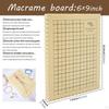 Macrame Board and Pins Kit with Grids for Measuring Reusable English Instruction Handmade