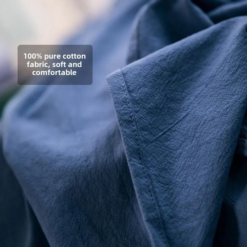 Home cotton linen apron with lotus leaf lace Japanese Korean kitchen coffee shop working apron for baking