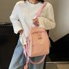 Schoolbag1011 New Backpack Nylon Backpack European and American Handheld Women's Bag Solid Color Female College Student Backpack Crossbody Small Bag
