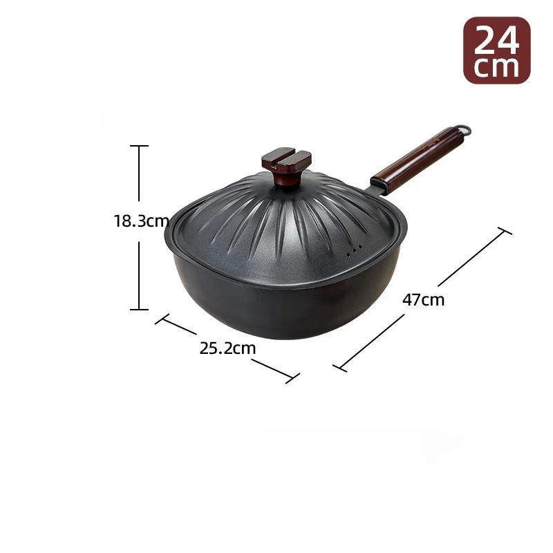 

Квадратная чугунная сковорода ZISIZ 24 см с крышкой