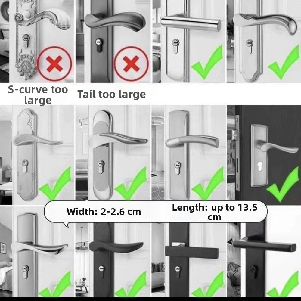 Love Heart Christmas Door Handle Covers Santa Claus Christmas Decorations Bathroom Door