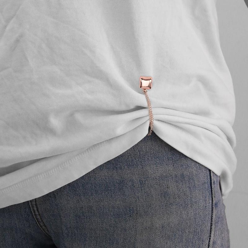 1PC Edge Alloy Fixed Buckle Waist Buckle T-shirt Buckle Magnetic Chain Buckle Clothing Accessories