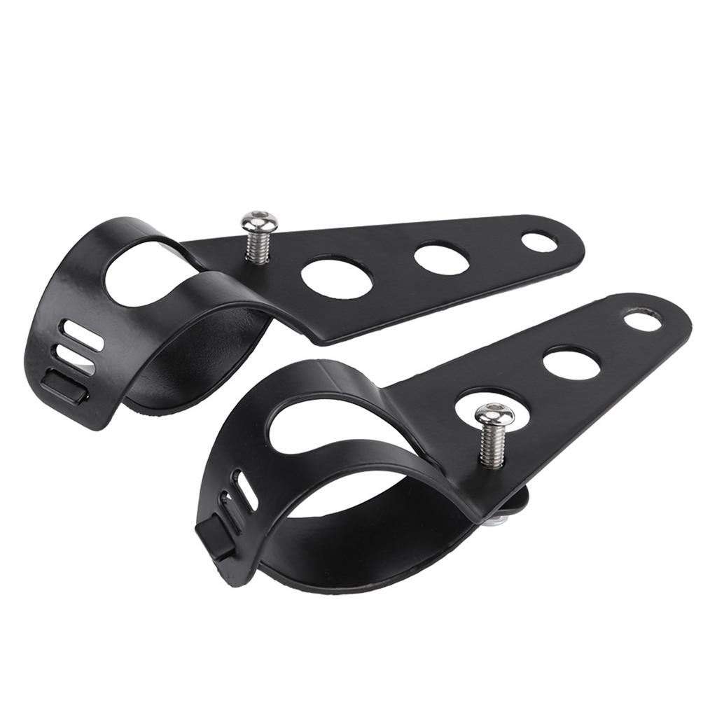 35 43mm Motorcycle Headlight Mount Bracket Fork Tube Clamp Kit Black for Chopper Cafe Racer