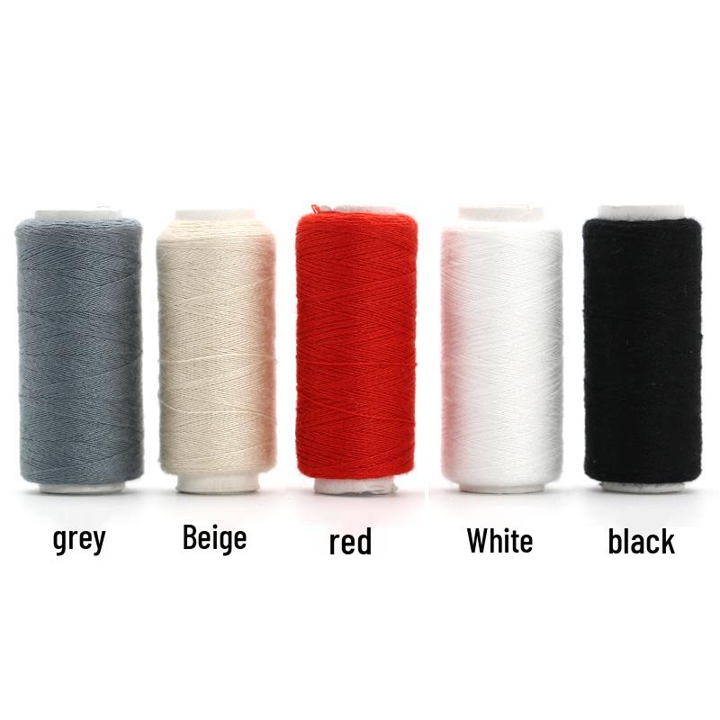 402 Polyester Black & White Sewing Thread Set: Small Roll for Machine & Hand Sewing, Needle & Thread for Household & Clothes Use.