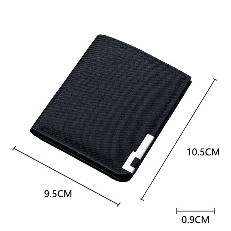 Men's Ultra-Thin Canvas Wallet: Minimalist Compact Card Holder & Money Clip