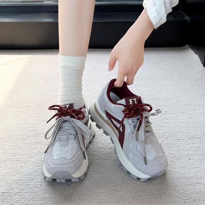 Platform Dad Shoes Women's 2025 Autumn New Fashionable Retro Versatile Lightweight Casual Sports Shoes Heightening Forrest Gump Shoes