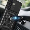 Pancerne etui Hybrid Armor Camshield z podstawką i osłoną aparatu na Xiaomi 15 Ultra 5G - czarne
